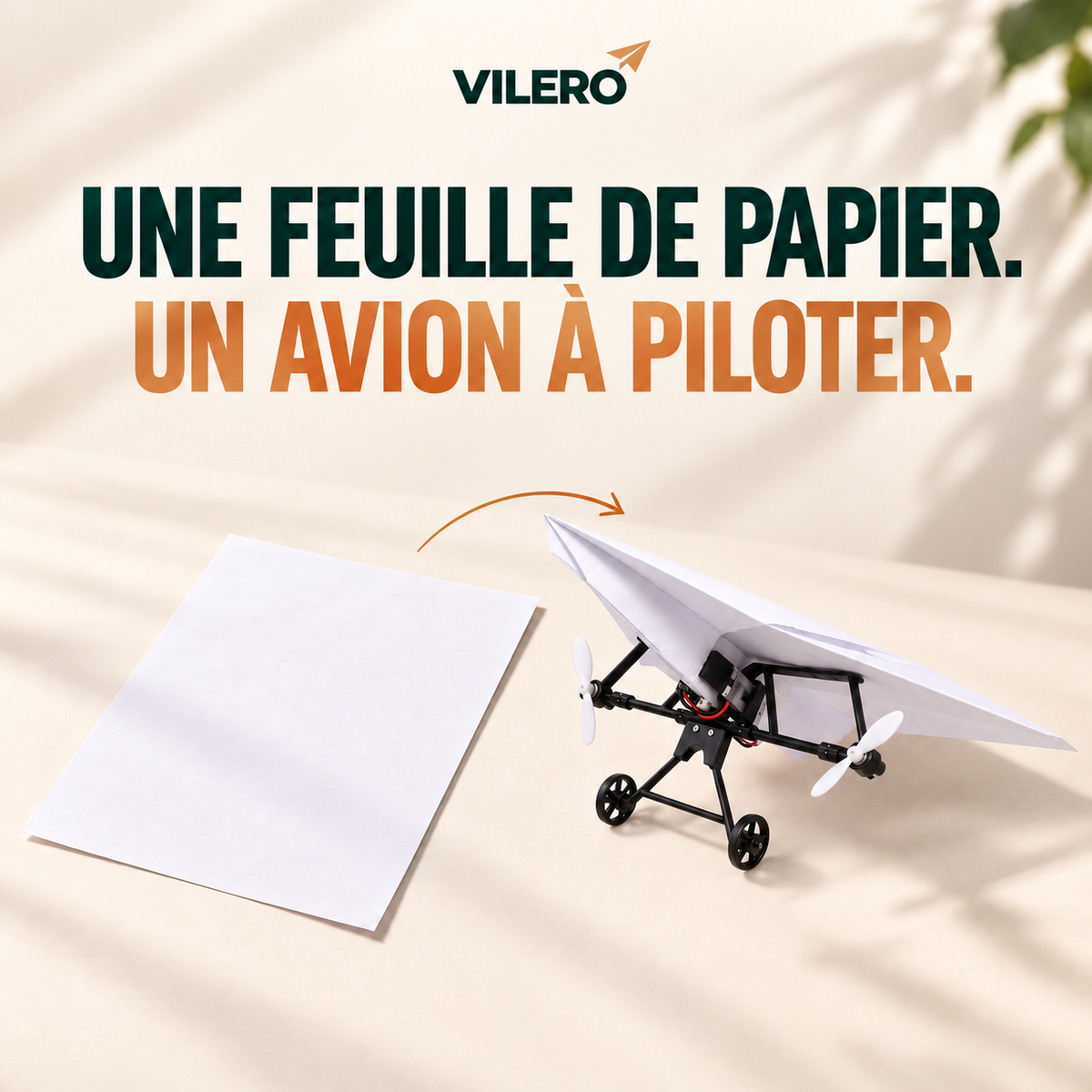 Kit avion en papier télécommandé